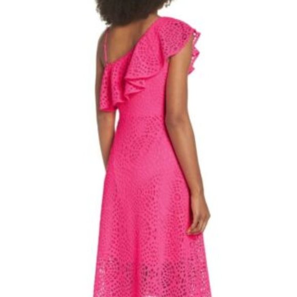 Lilly Pulitzer Callisto Dress Size 00 Pink Cosmo Sea Urchin Terry Lace Brand NWT - Picture 2 of 4